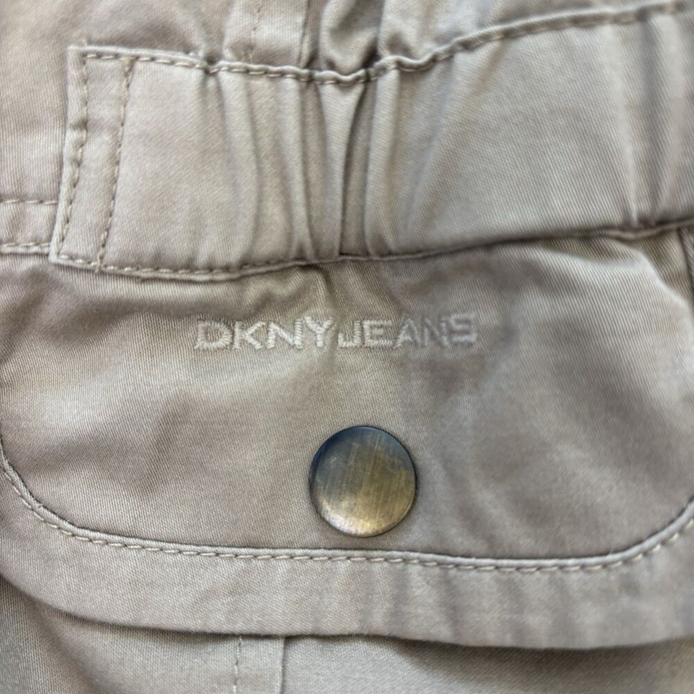DKNY Womens Utility Layered Hooded Jacket Tan Khaki Sz S Gorpcore Field Military - Picture 6 of 16